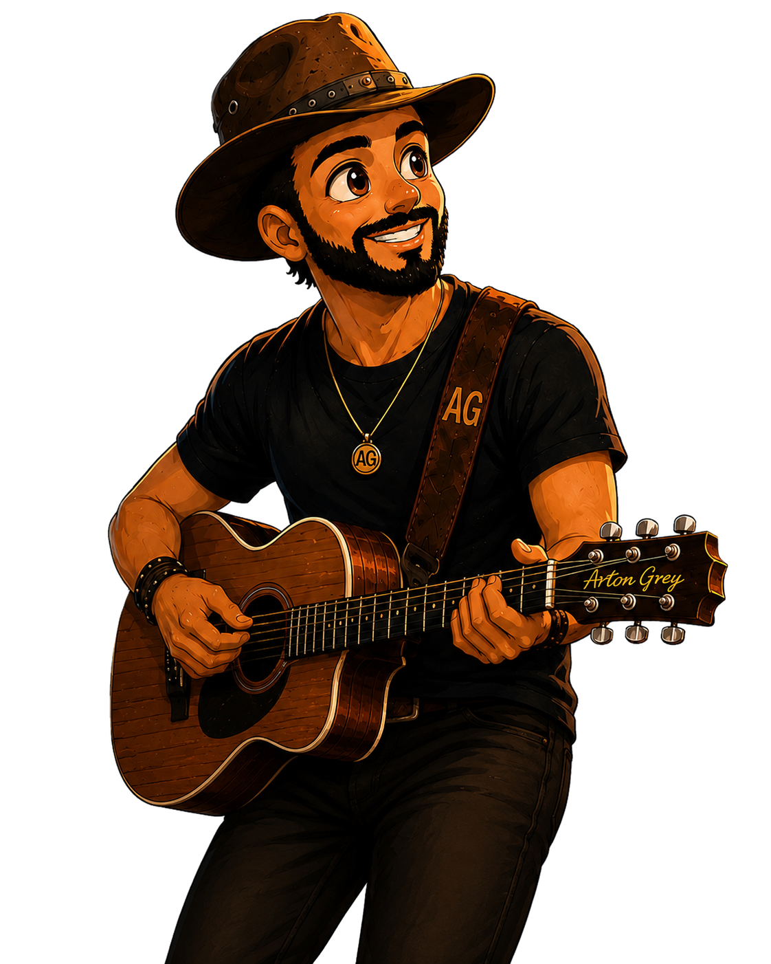 Arton Grey with guitar